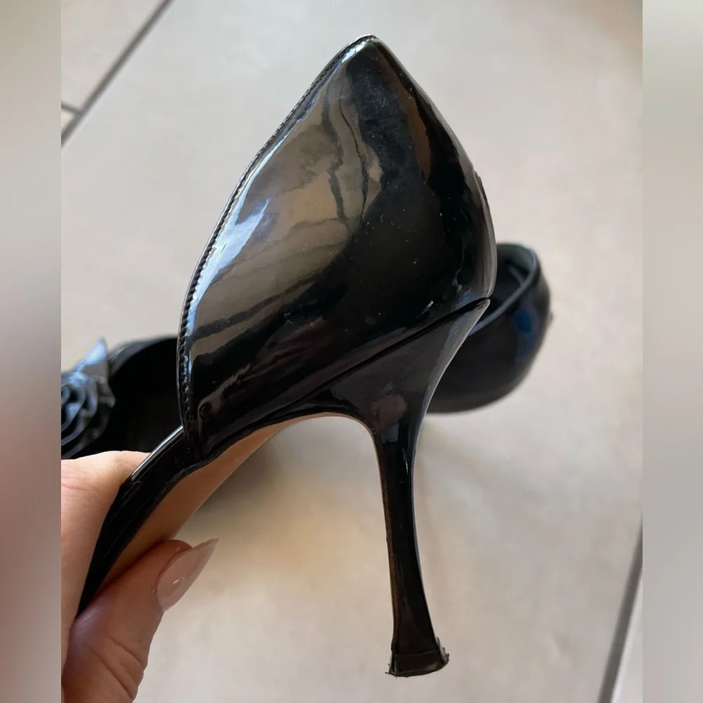 Brian Atwood Patent Peeptoe made jn Italy 39.5  8.5 - Picture 5 of 12